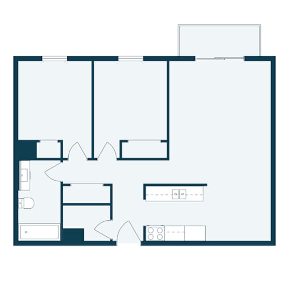 Country Edge Apartments in Fargo, ND | Three Bedroom Floor Plan 31C