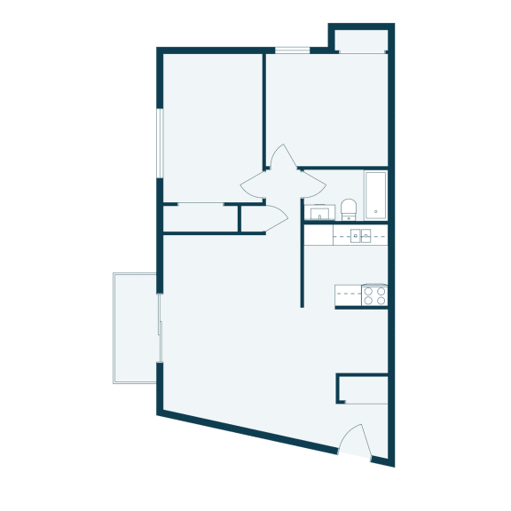 Courtyard Apartments in St. Louis Park, MN | Two Bedroom Floor Plan 21A