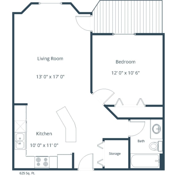 Somerset Apartments | One Bedroom  Floor Plan A