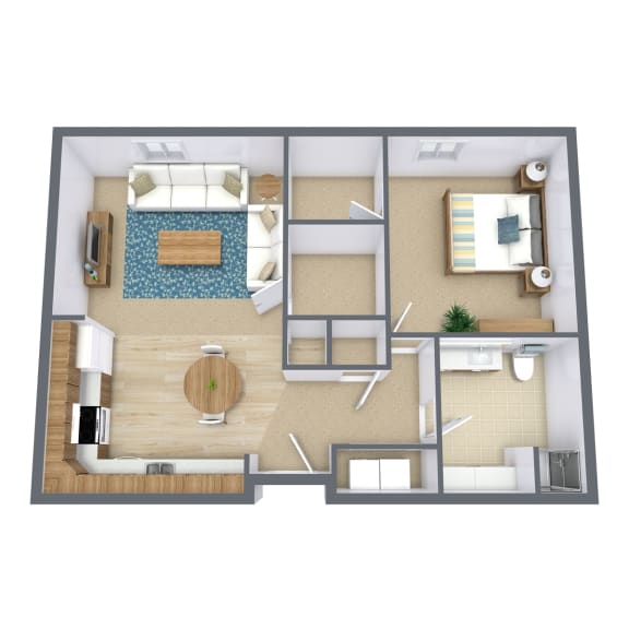 Floor Plan  a floor plan of a bedroom with a bathroom and a living room