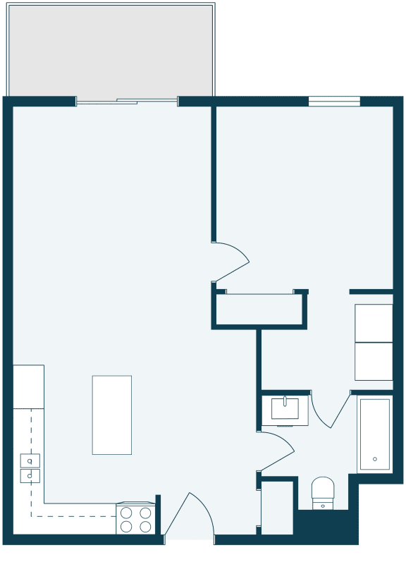 Desoto Estates in Grand Forks, ND | One Bedroom Floor Plan 11A