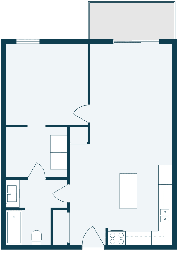 Desoto Estates in Grand Forks, ND | One Bedroom Floor Plan 11B
