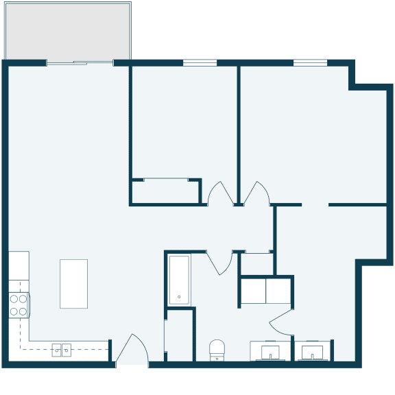 Desoto Estates in Grand Forks, ND | Two Bedroom Floor Plan 21D