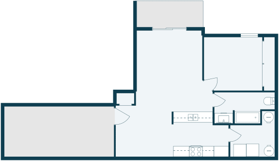 Desoto Townhomes in Grand Forks, ND | One Bedroom Floor Plan 11A