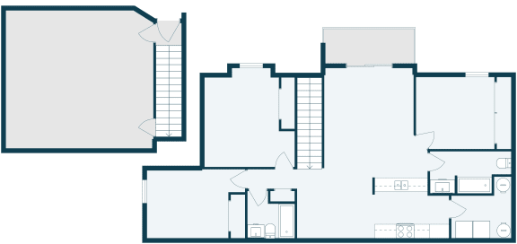 Desoto Townhomes in Grand Forks, ND | Three Bedroom Floor Plan 32A