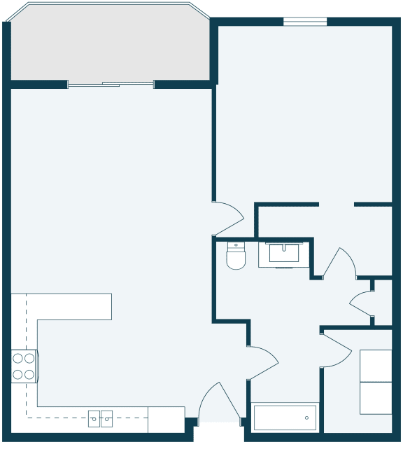 Diamond Bend in Mandan, ND | One Bedroom Floor Plan 11A Diamond Bend in Mandan, ND | One Bedroom Floor Plan 11A