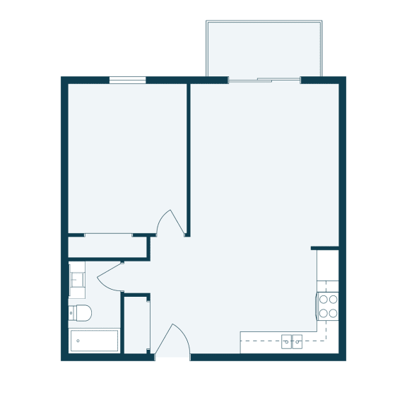 Eagle Run Apartments in West Fargo, ND | One Bedroom Floor Plan 11A