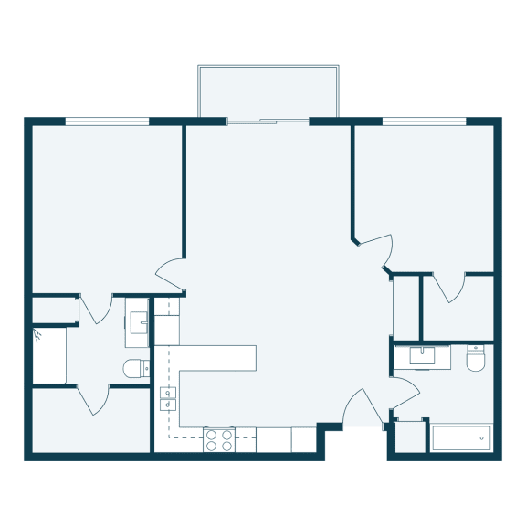 the floor plan of the ground floor of a house