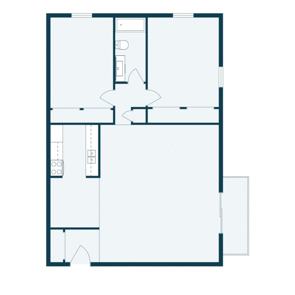Georgetown on the River Apartments in Fridley, MN | Two Bedroom Floor Plan 21D | 1110 Square-Feet at Georgetown on the River, Fridley, Minnesota