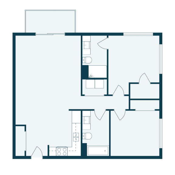 Glen Pond Apartments | Two Bedroom | Plan 22J  at Glen Pond, Eagan, 55121