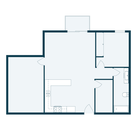 the floor plan of the ground floor of a house