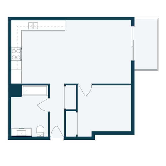 Granger Court Apartments in Fargo, ND | One Bedroom Floor Plan 11E