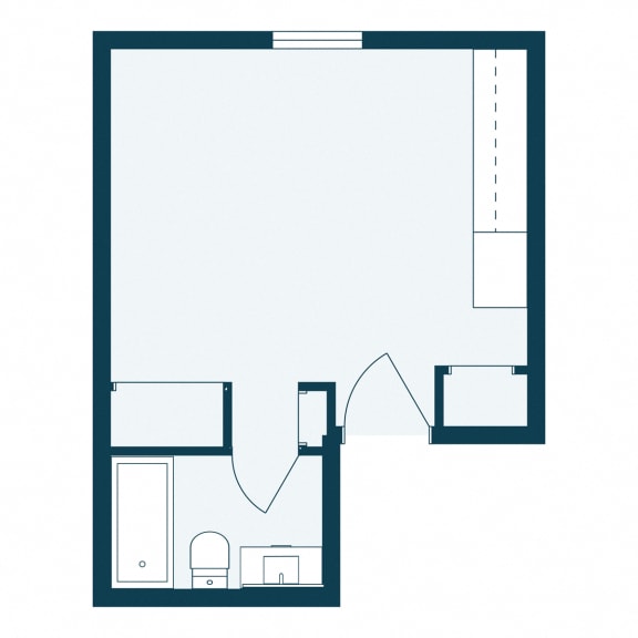 Hartford Apartments in Fargo, ND | Studio Floor Plan 01A