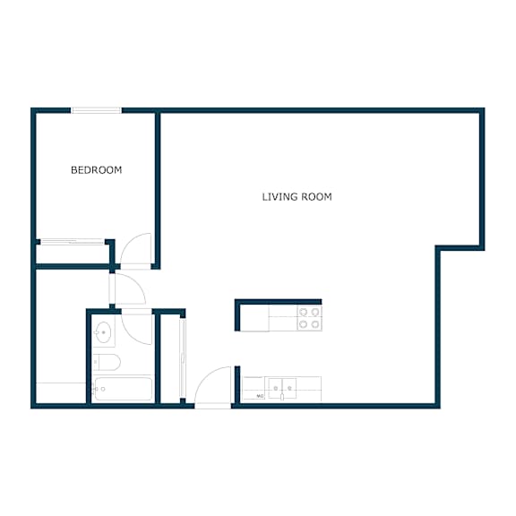 Islander Apartments in Fargo, ND | Two Bedroom Floor Plan 21C