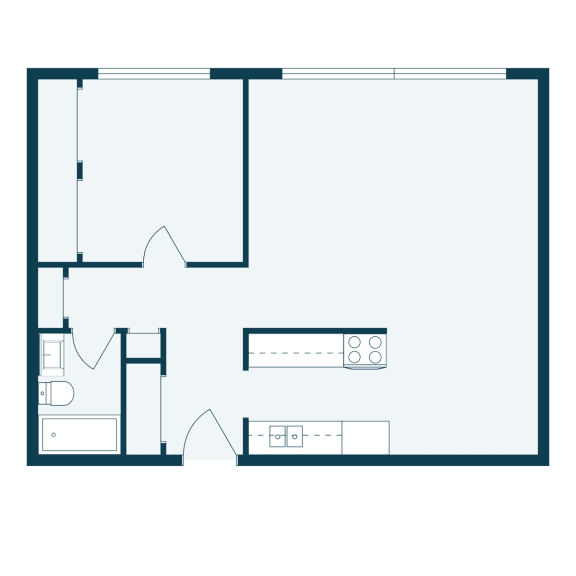 Kingswood Apartments in Fargo, ND | One Bedroom Floor Plan 11A