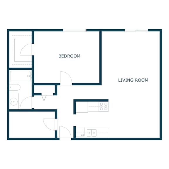 Maplewood Bend Apartments in Fargo, ND | One Bedroom Floor Plan 11D
