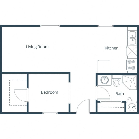 L &amp; R Apartments in Fargo, ND | One Bedroom Floor Plan 11A