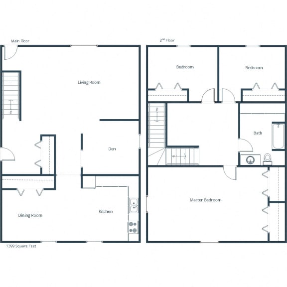 Marlowe South Apartments in Fargo, ND | Three Bedroom Floor Plan 31A