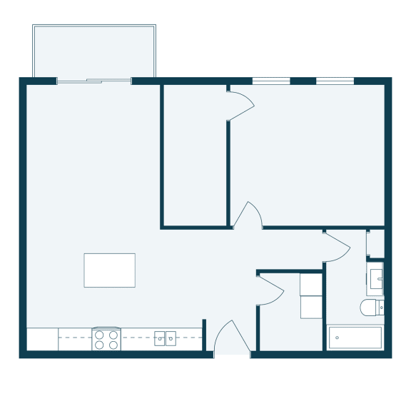 Floor Plan at Oak Court Apartments | Fargo, ND