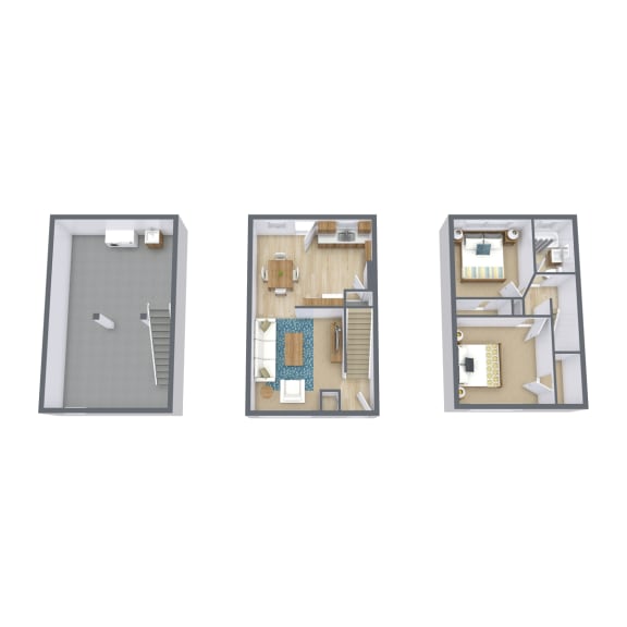a floor plan of a house with a bedroom and a living room