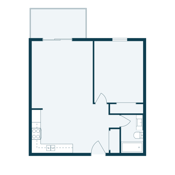 Parkside Apartments in West Fargo, ND | One Bedroom Floor Plan 11A