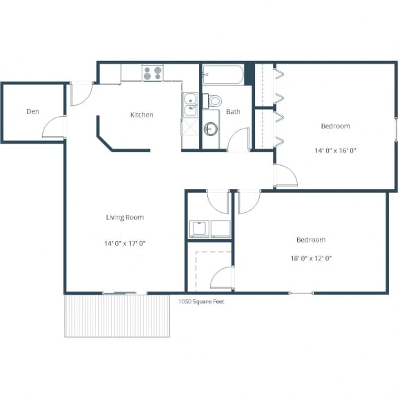 Pinehurst Apartments | Two Bedroom Floor Plan J Pinehurst Apartments | Two Bedroom Floor Plan J