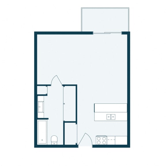 Robinwood Apartments in Coon Rapids, MN | Studio Floor Plan 01A