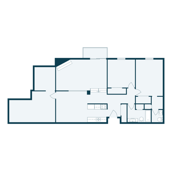 a floor plan of a house with different floors and a staircase