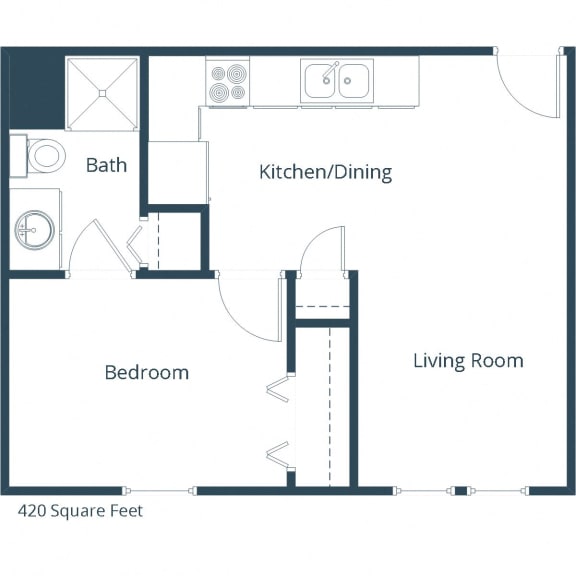 Norma Apartments | One Bedroom Floor Plan C