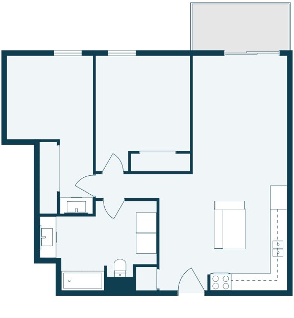 Desoto Estates in Grand Forks, ND | Two Bedroom Floor Plan 21C