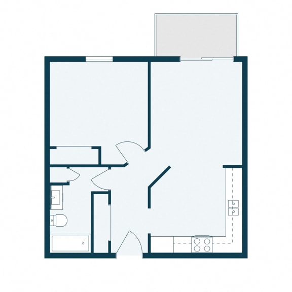 Southgate Apartments in Fargo, ND | One Bedroom Floor Plan 11B