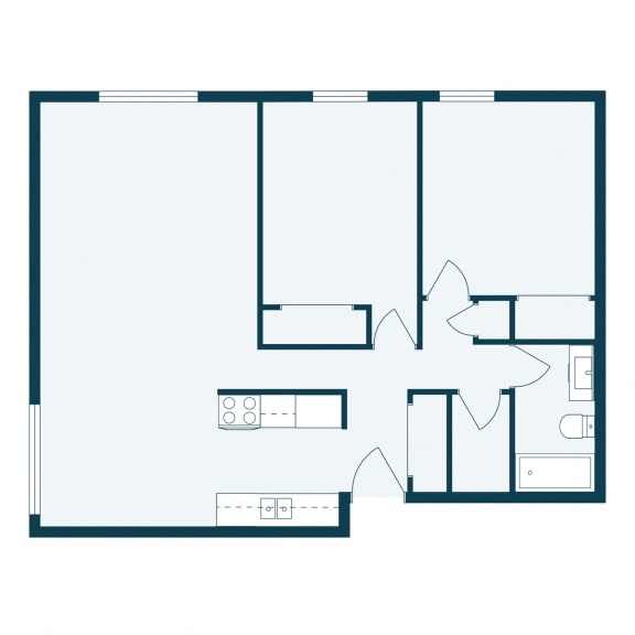 Southwind Apartments in Fargo, ND | Two Bedroom Floor Plan 21C