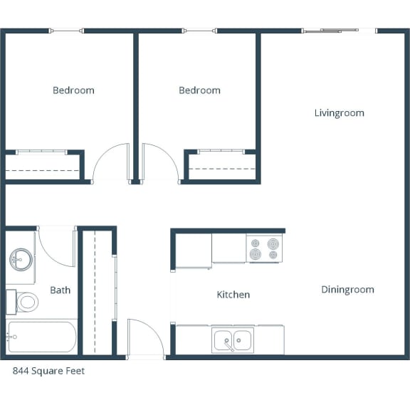 Candlelight Two Bedroom Floor Plan B