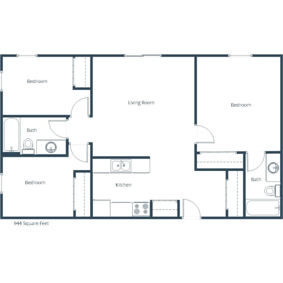 Candlelight Three Bedroom Floor Plan