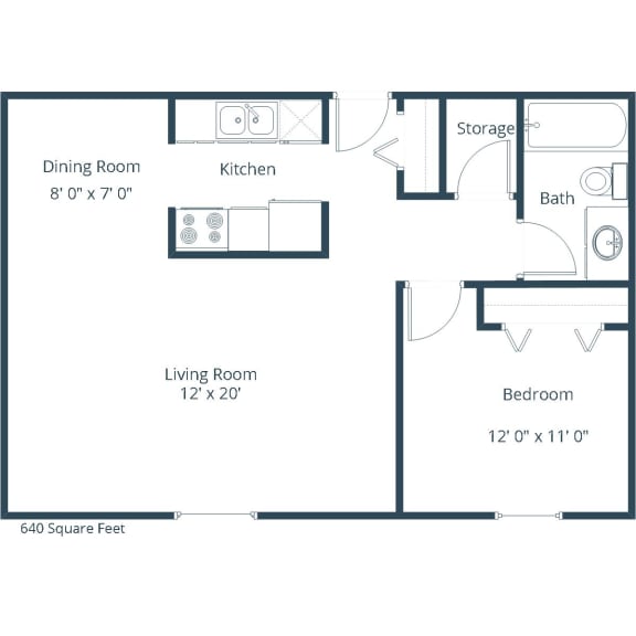 Newgate Apartments | One Bedroom Floor Plan 11A Newgate Apartments | One Bedroom Floor Plan 11A