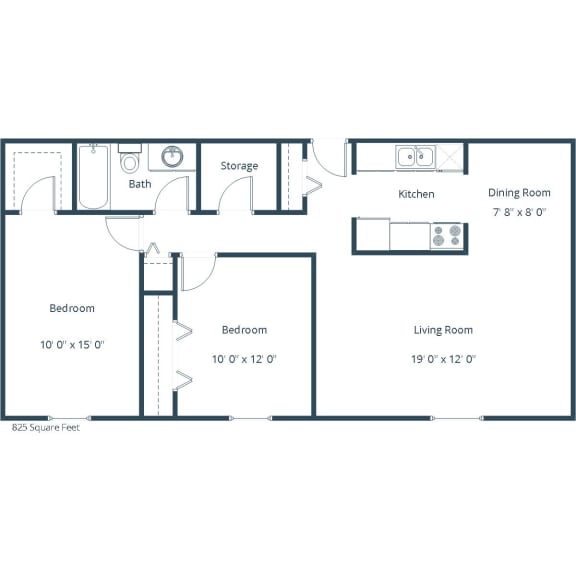 Newgate Apartments | Two Bedroom Floor Plan 21A Newgate Apartments | Two Bedroom Floor Plan 21A