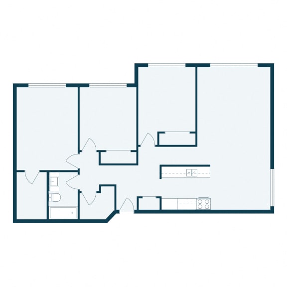 Sterling Park Apartments in Fargo, ND | Three Bedroom Floor Plan 31A