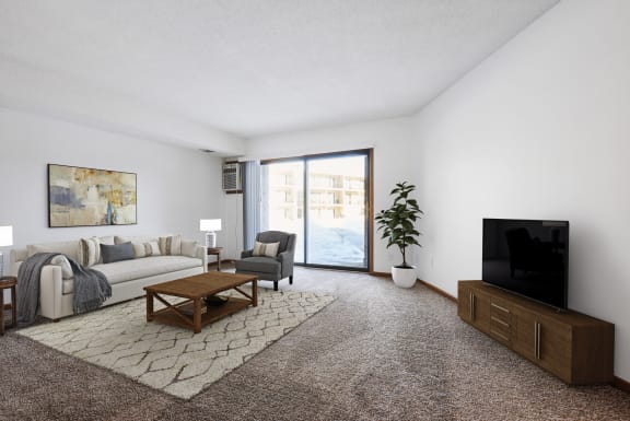St. Louis Park, MN Courtyard Apartments | A Furnished Living Room