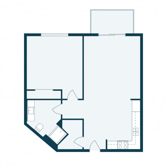 Stonebridge Apartments in Fargo, ND | One Bedroom Floor Plan 11B