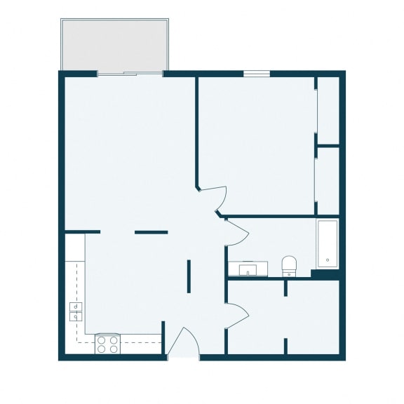 Stonebridge Apartments in Fargo, ND | One Bedroom Floor Plan 11D