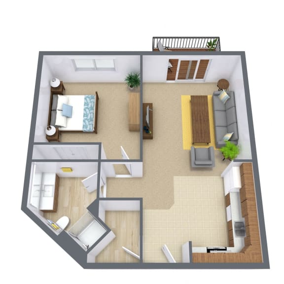 Stonebridge Apartments in Fargo, ND | One Bedroom Floor Plan 11B