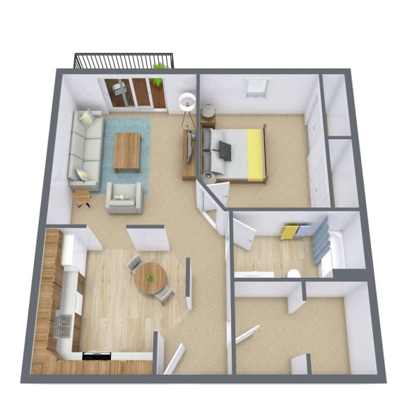Stonebridge Apartments in Fargo, ND | One Bedroom Floor Plan 11D