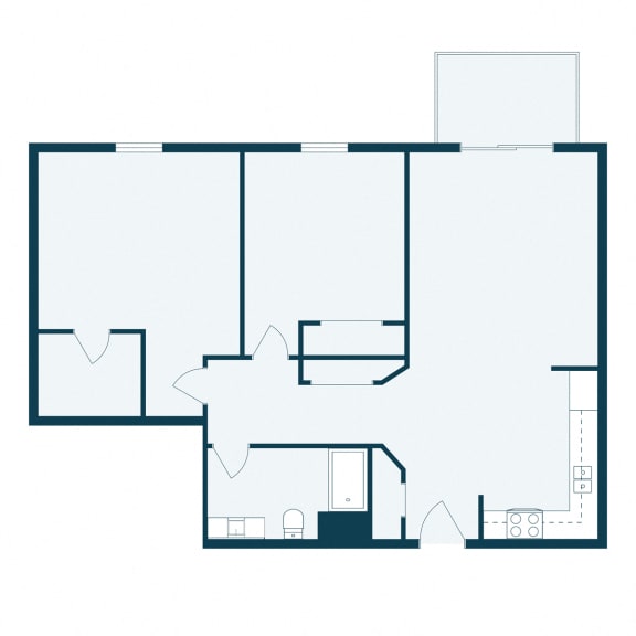 Stonebridge Apartments in Fargo, ND | Two Bedroom Floor Plan 21H