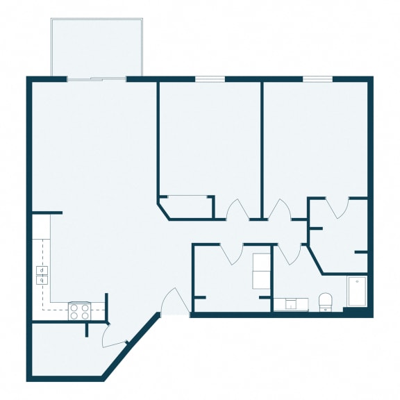 Stonebridge Apartments in Fargo, ND | Two Bedroom Floor Plan 21I