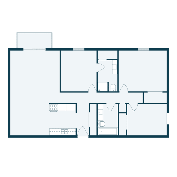 Sunview Apartments | Three Bedroom | Plan 3175A