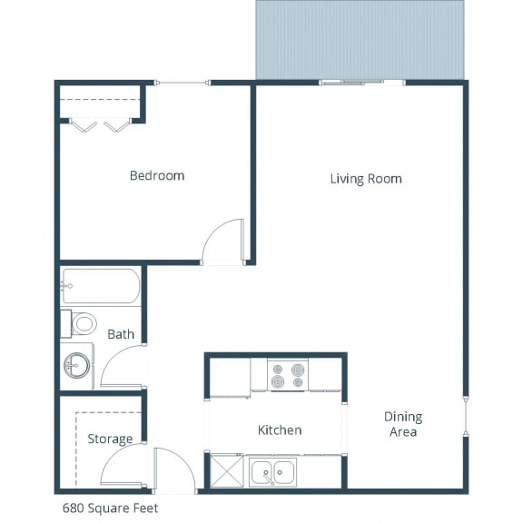 Westwood Estates Apartments in Fargo, ND | One Bedroom Floor Plan 11B
