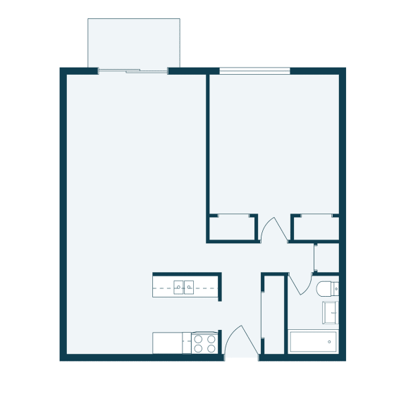 The Edge of Uptown Apartments in St. Louis Park, MN | One Bedroom Floor Plan 11A