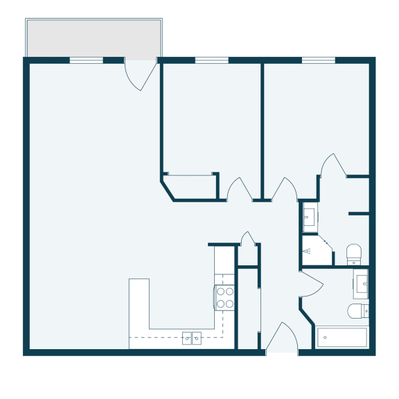 Thunder Creek Apartments in Fargo, ND | Two Bedroom Floor Plan 2175a