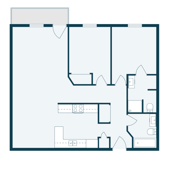Thunder Creek Apartments in Fargo, ND | Two Bedroom Floor Plan 2175b