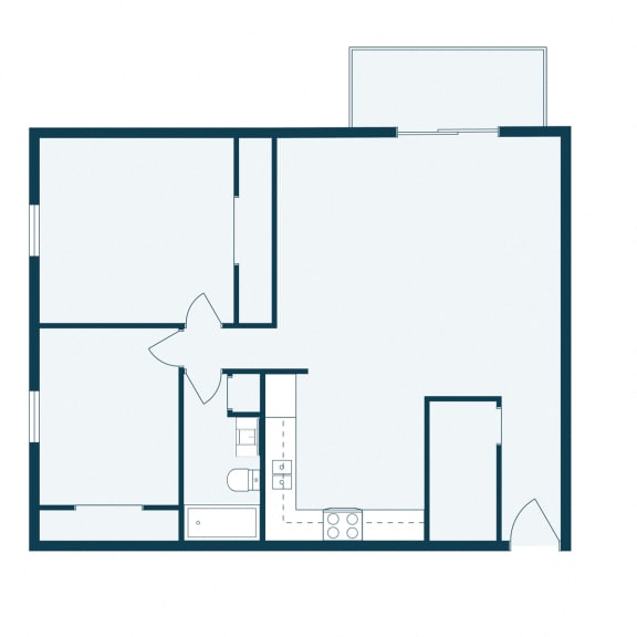 Twin Parks Apartments | Two Bedroom | Plan 21B